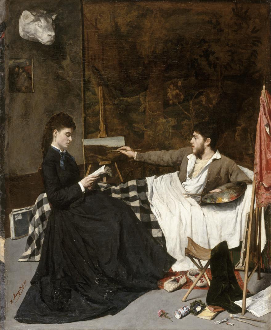 Intérieur d'un atelier d'artiste