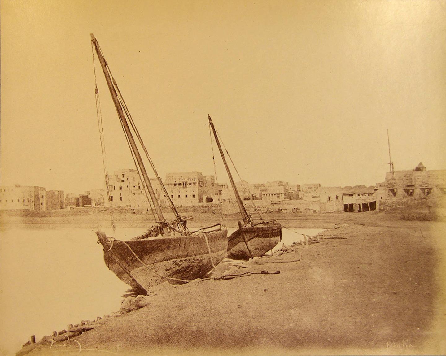 Paysage d'Egypte photographié par Auguste Bartholdi